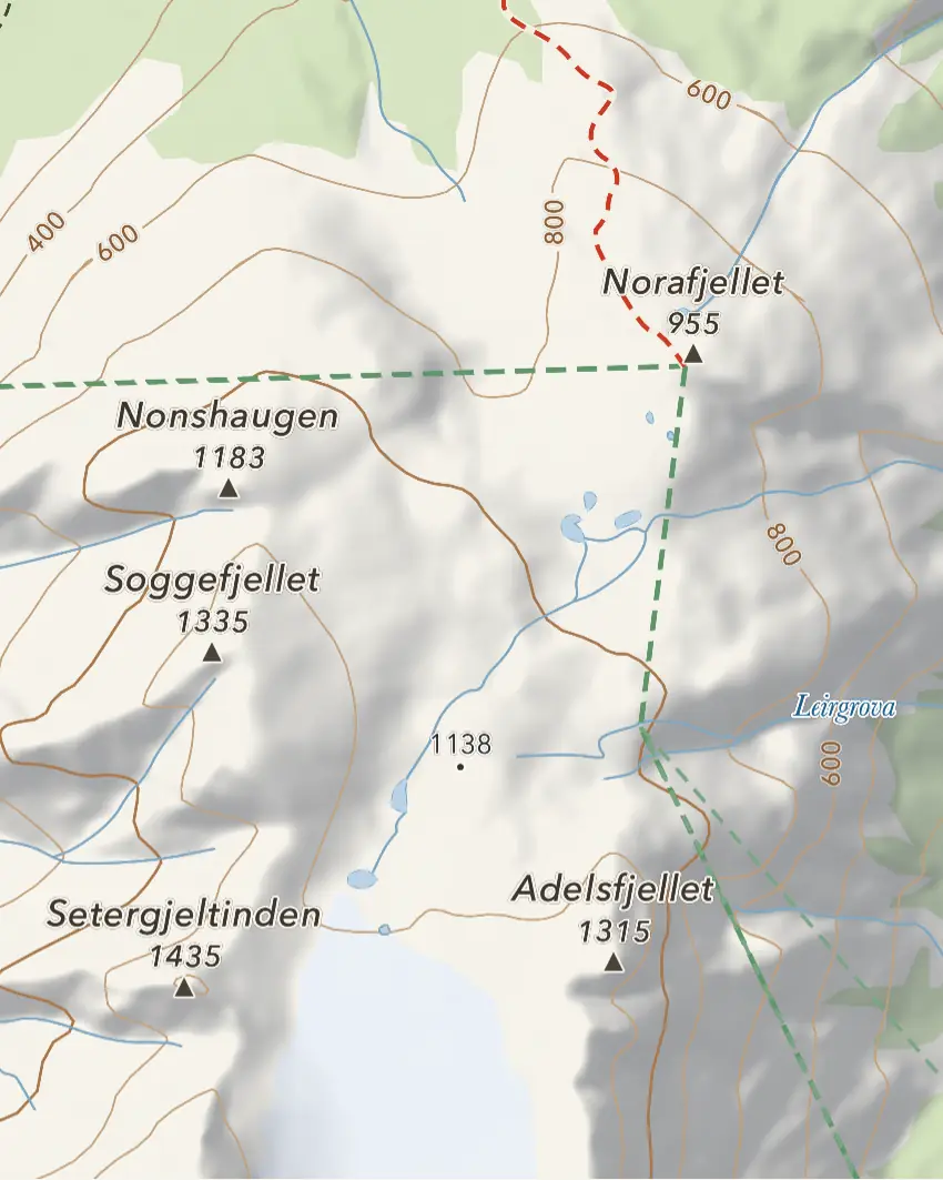 Die Karte um Romsdalen