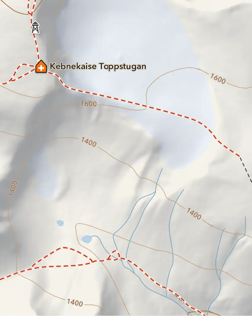 Die Karte um Kebnekaise